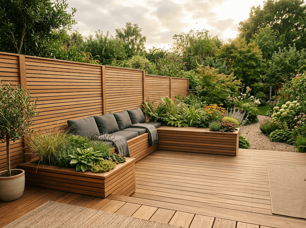 Garden fencing and decking