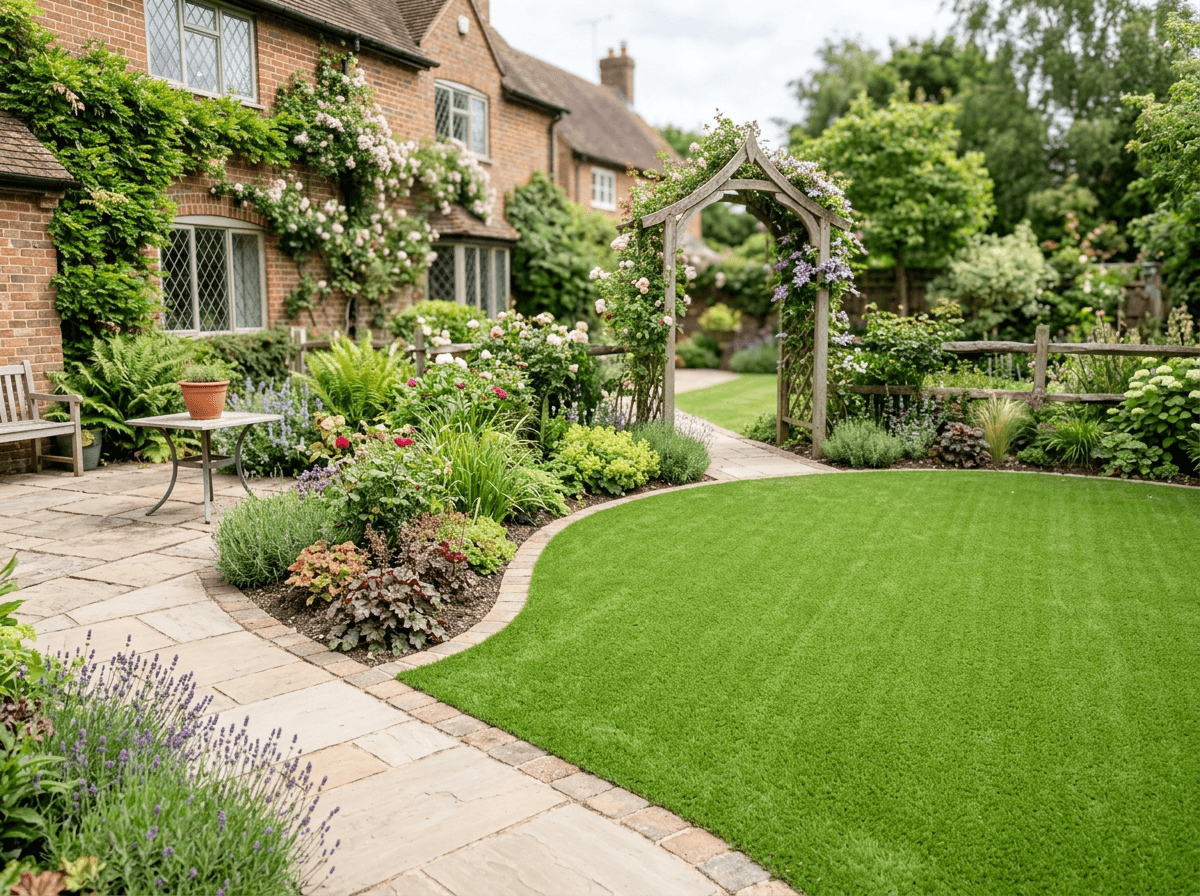 Lush artificial grass lawn installation in Staffordshire